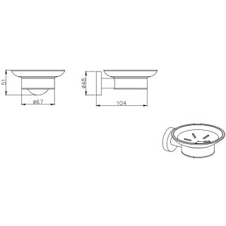 Мыльница Aquatek AQ4003CR Хром